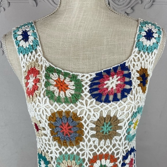 Colorful Crochet Midi Dress - Picture 3 of 11